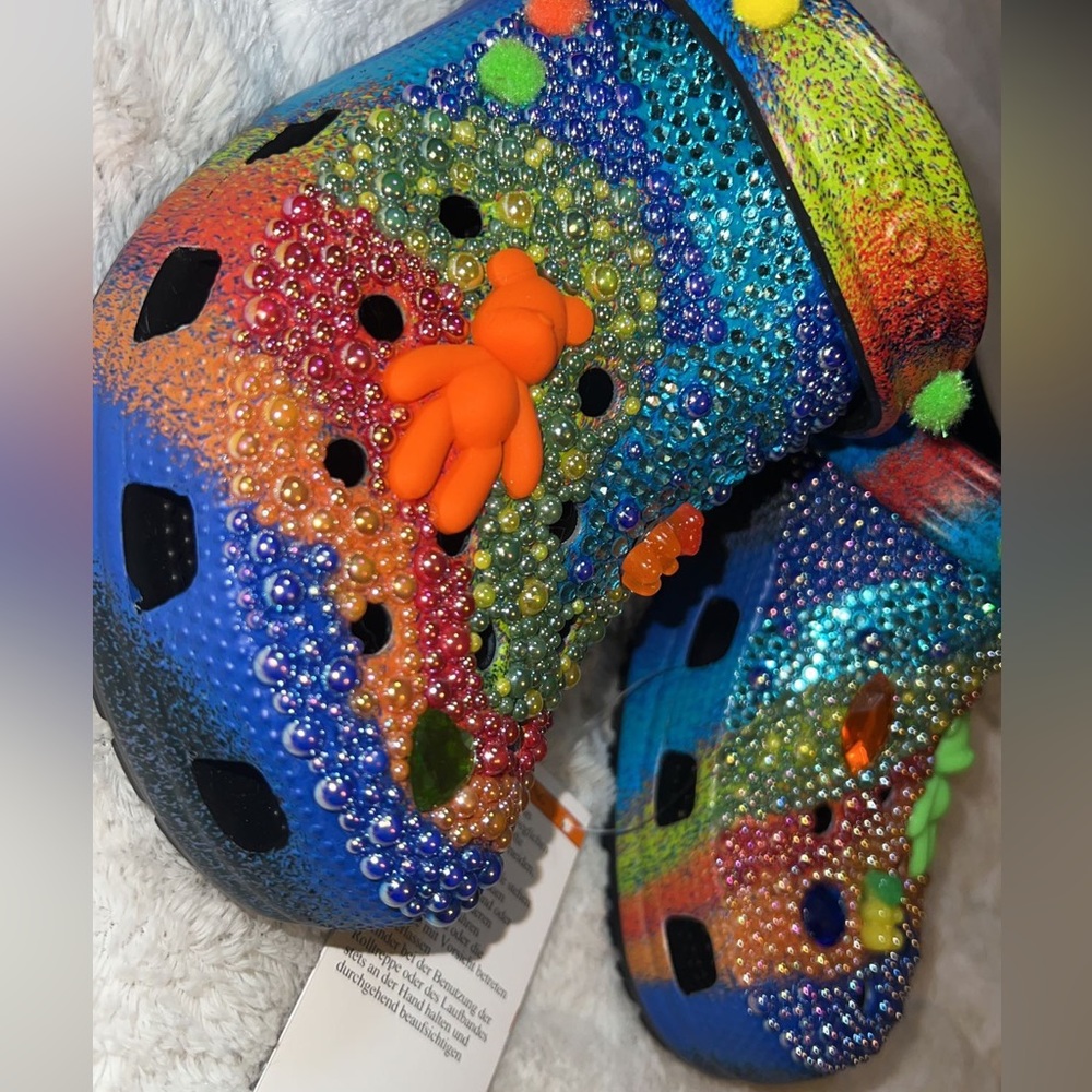 ๐งก๐๐ฉต Custom Crocs ๐ฉต๐๐งก M5/W7๐ฉต๐ - Picture 5 of 7